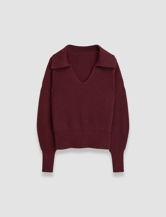 Light Cardigan Stitch Open Neck Jumper