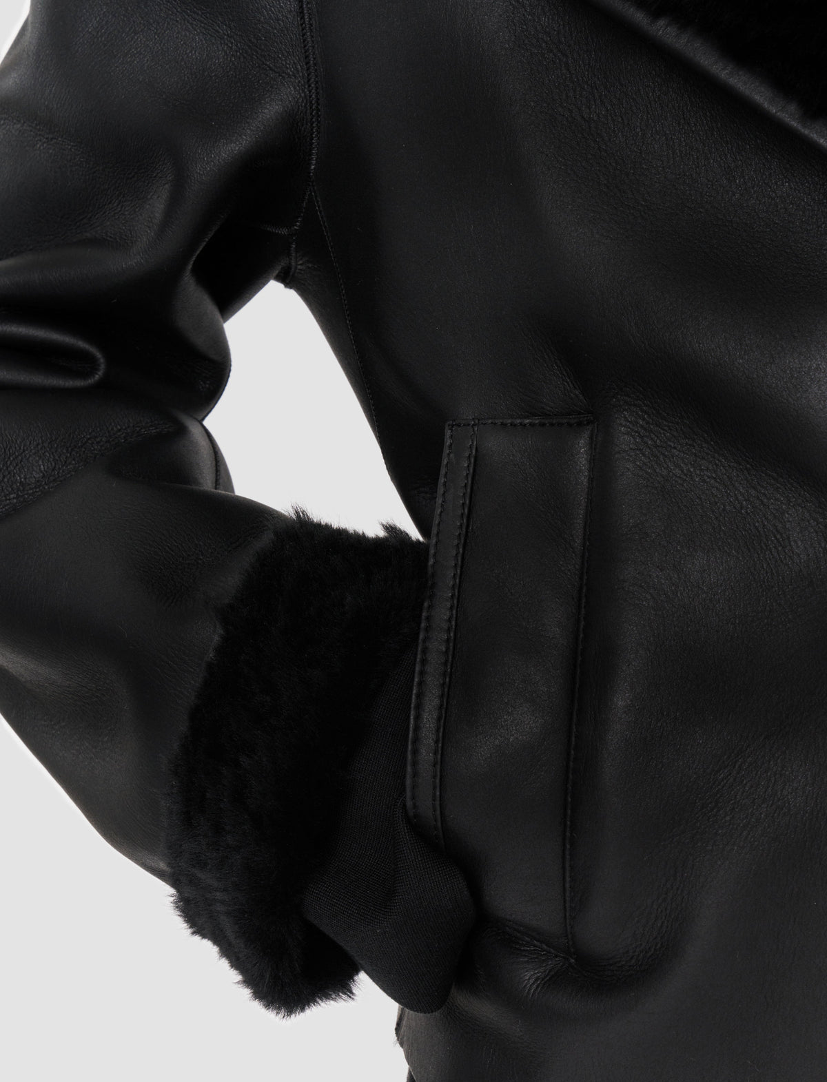 Rousse Textured Shearling Jacket